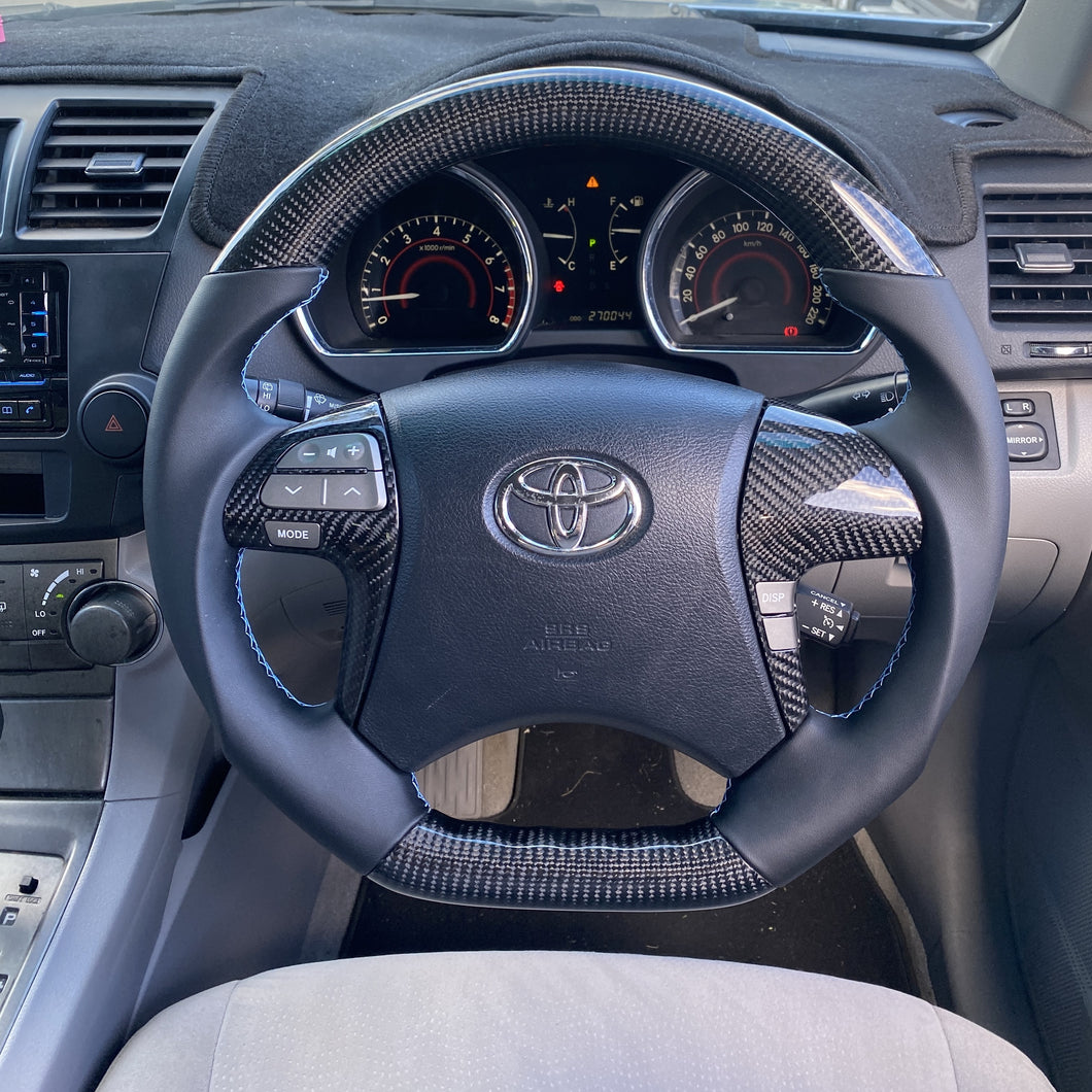 GM. Modi-Hub For Toyota 2006-2012 Camry /2012-2014 Vigo / 2009-2013 Highlander Carbon Fiber Steering Wheel